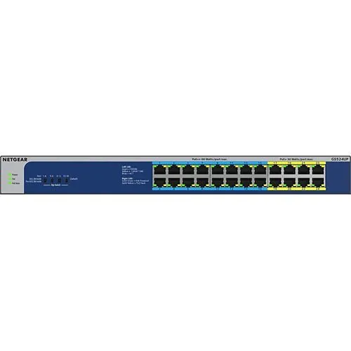 Netgear GS524UP 24-Port Gigabit Ethernet High-Power PoE+ Unmanaged Switch with 16-Ports PoE++ (480W)