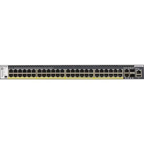 Netgear GSM4352PA M4300-52G-PoE+ 48x1G PoE+ Stackable Managed Switch with 2x10GBASE-T and 2xSFP+ (550W PSU)
