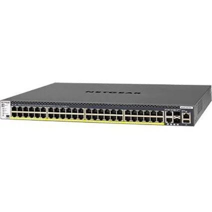 Netgear GSM4352PB M4300-52G-PoE+ 48x1G PoE+ Stackable Managed Switch with 2x10GBASE-T and 2xSFP+ (1,000W PSU)