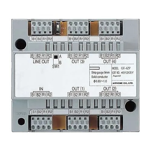 Aiphone GT-4ZP GT Series 4-Way Video and Power Distribution Adaptor