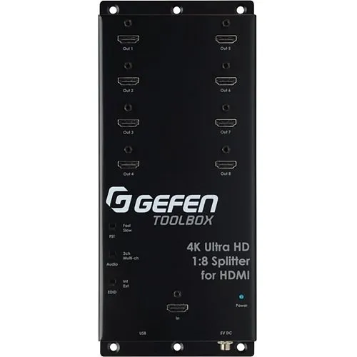 Gefen GTB-HD4K2K-148C-BLK 4K Ultra HD 1:8 Splitter for HDMI, Black