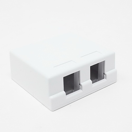 Dynacom 10600-SB2-WH 2-Port Surface Boxes, White