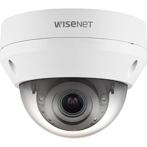Hanwha QNV-8080R Q-Series 5MP IR Vandal IP Dome Camera, 3.2-10mm Varifocal Lens, White