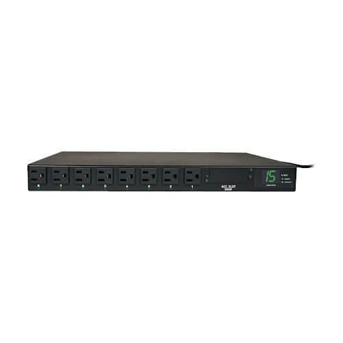 Eaton Tripp Lite PDUMH15AT 1.4kW Single-Phase Local Metered Automatic Transfer Switch PDU, 2 120V 5-15P 15A Inputs, 8 5-15R Outputs, 1U