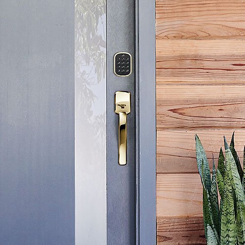 Yale YRD136-ZW2-P05 Pro Push Button Keypad Key-Free Deadbolt with Z-Wave Plus, Polished Brass