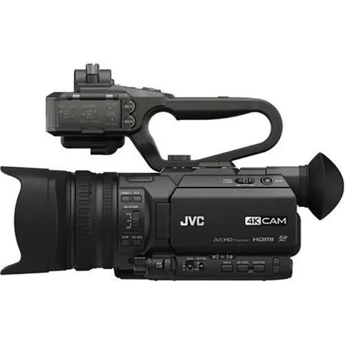 JVC GY-HM170 4KCAM Compact Professional Camcorder with Integrated 12x Optical Zoom Lens and Top Handle Audio Unit
