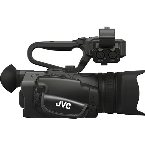 JVC GY-HM250 12.4MP 4K UHD Camcorder with FHD Live Streaming and Sports Overlay, 12x Optical Zoom