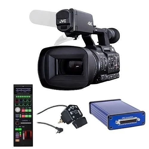 JVC GY-HC500SLS3 4K UHD Slim Triple-Camera Studio Package with Remote Lens Controllers, Three-Camera Coverage