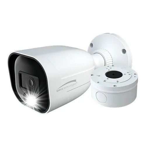 Speco H2AB2 2MP Outdoor HD-TVI Bullet Camera, 2.8mm Fixed Lens, White