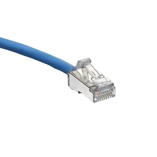 Leviton H6A10-3L Patch Cord CAT 6A High-Flex, 3", Blue
