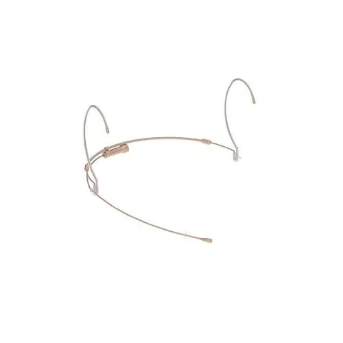 Countryman H6OW5TSL Omnidirectional Headset with Detachable Cable and TA4F Connector for Shure or Beyerdynamic Wireless Transmitters ,W6 Band, Tan