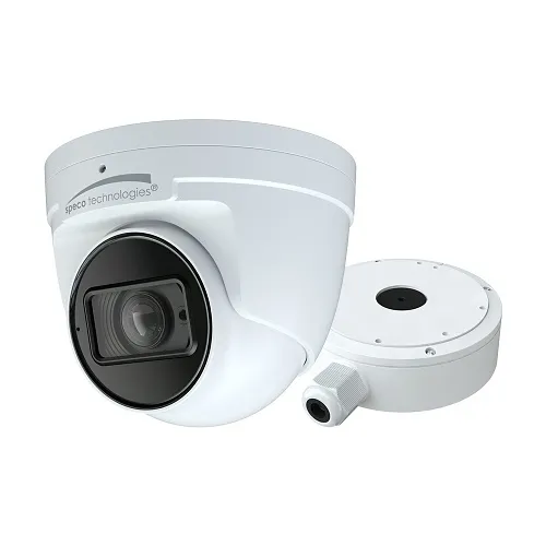 Speco H8T8M 8MP HD-TVI Turret Camera, 2.8-12mm Varifocal Lens, IP67, White
