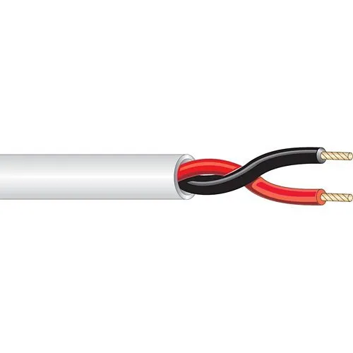 West Penn HA226WH1000 2-Conductor 14 AWG Unshielded CM Rated Audio and Control Cable, White