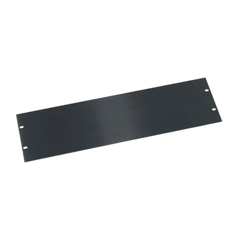 Middle Atlantic HBL3 Flat Blank Aluminum Rack Panel, 3U RMS, Black Brushed and Anodized