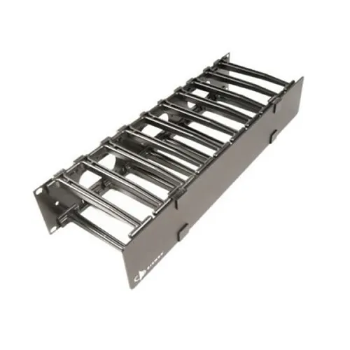 Siemon HCM-6-1U Horizontal Cable Manager with RouteIT, Single Sided, 19" (W), 1U RS, Standard Cover, Black