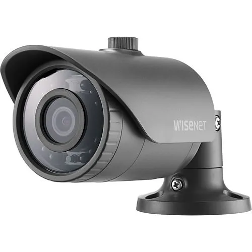 Hanwha HCO-6020R HD+ Series 2MP Analog HD IR Bullet Camera, 4mm Fixed Lens, Dark Gray