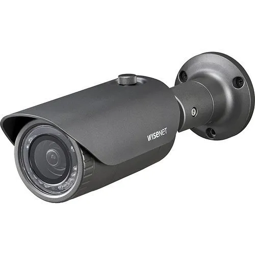 Hanwha HCO-7010RA HD+ Series 4MP Outdoor Analog HD IR Bullet Camera, 2.8mm Lens, Dark Gray
