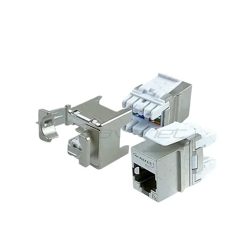 Arrow HD-6AKSJWH-25PK HDJ Series CAT6A Keystone Jack, UTP, 180-Degree, 25-Pack, White