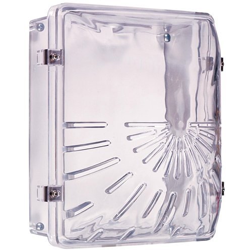 STI 1210D Horn/Strobe Damage Stopper and Enclosed Back Box with Conduit Knockout, Clear