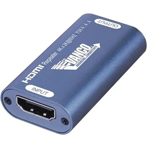 Vanco HD4KRPTR 4K UltraHD HMDI In-Line Repeater, 18Gbps, HDCP 2.2 and 1.4 Compliant