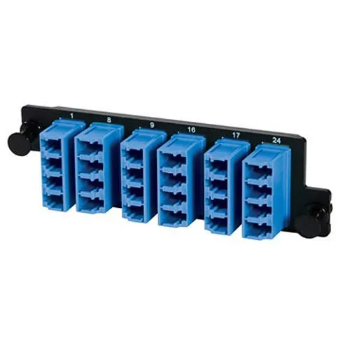 Ortronics HDFP-LCQ24AC High Density 6-LC Quad (24-Fiber) Single Mode, Blue Adapters