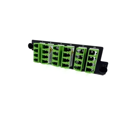 Ortronics HDFP-LCQ24QC High Density Adapter Panel, HDFP, 6 LC Quad, 24F, Lime Green