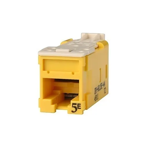 Ortronics HDJ5E-44 Keystone Jack, HDJACK CAT5E CLARITY T568A/B, Yellow