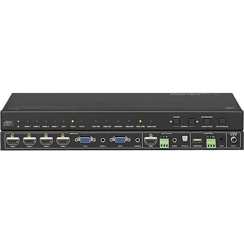 Kanex HDSC61D-4K 6-Input Collaboration Switcher and Video Scaler with 4K HDMI Output, Black
