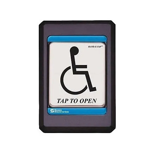 Essex HET-K-ADA Hand-E-Tap Programmable Touch Switch, ADA Wheelchair Icon, Black Bezel