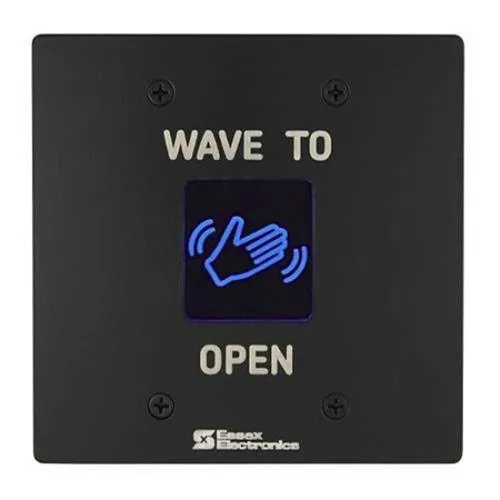 Essex HEW-3B Double Gang "Wave to Open" Touchless Switch, Black Faceplate