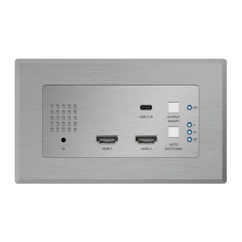 Blustream HEX31WP-TX-US 2-HDMI and 1-USB-C Wall Plate Transmitter