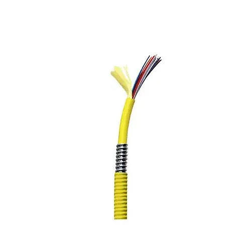 Hubbell HFCB15006PS HFCD15 Indoor Tight Buffer Distribution, Strand, Plenum, Armored, OS2, SM Yellow Jacket