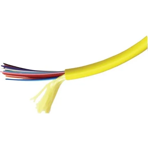 Hubbell HFCB15006PS HFCD15 Indoor Tight Buffer Distribution, 6 Strand, Plenum, Armored, OS2, SM , Yellow Jacket