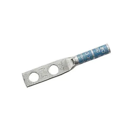 Hubbell HGBL06D Grounding and Bonding, Lug, AWG, Double Hole, 1/4" ID Spaced 5/8", 50-Pack