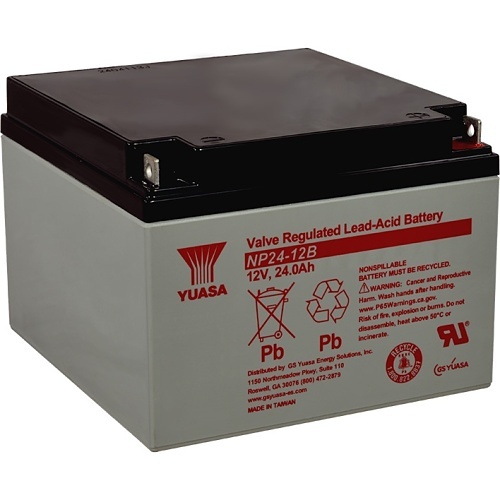 Yuasa NP24-12B 12V 24Ah Valve Regulated Rechargeable SLA Battery