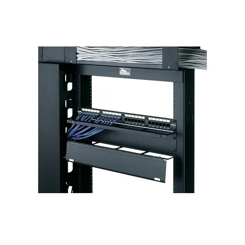 Middle Atlantic HHCM-2 HHCM Series Hinged Horizontal Cable Manager, 2U RMS, Black