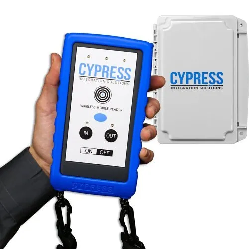Cypress HHR-4156B-GY Wireless Handheld Reader Dual-Lane Kit with OSDP Secure Channel, Gray
