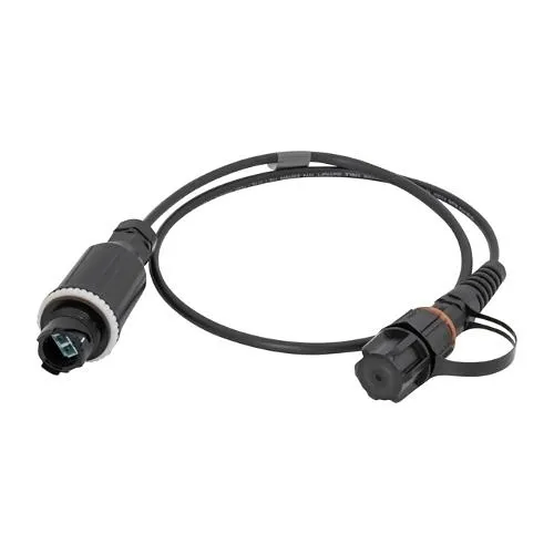 Hubbell HICHCF Hi-Impact Coupler Housing, Copper/Fiber, Black