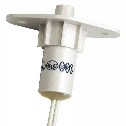 GRI PBF-100 3/4" Diameter 1 1/2" Push Button Switch with Flange, 10W, 200VDC, 0.50 Amp, Closed Loop, N/O, A, White