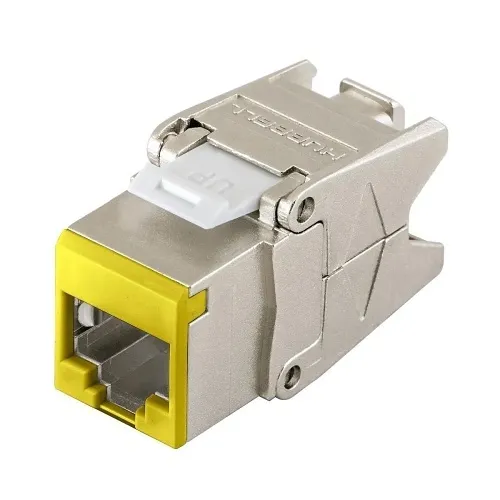 Hubbell HJS6Y24 CAT6 Keystone JackUNI Shielded, 24-Pack, Clear