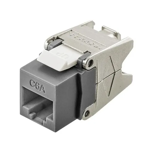 Hubbell HJU6AGY Keystone Jack, CAT6a UNI and ASCENT Jacks, Gray