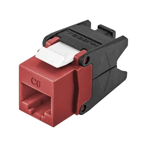 Hubbell HJU6R Jack with Cobra-Lock Termination, UTP, Red