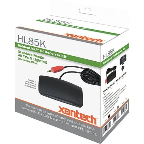 Xantech HL85BK Universal Hidden Link Standard Range Kit with Connecting Block, Power Supply, and Emitters, Black
