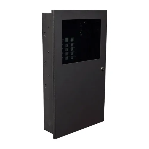 Potter HMX-MP16 High-Rise Voice Evacuation Master Panel with 16-Switch Controls and Master Fire Phone, Gray