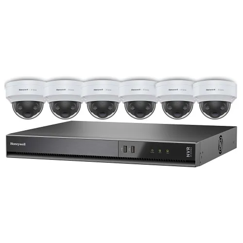 Honeywell HN35080202D65PK 35 Series Video Surveillance Kit with (6) 5MP Day-Night Dome Cameras and (1) 8-Channel NVR