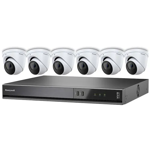 Honeywell HN35080202E65PK 35 Series Video Surveillance Kit with (6) 5MP Day-Night Ball Cameras and (1) 8-Channel NVR