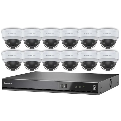 Honeywell HN35160204D125PK 35 Series Video Surveillance Kit with(12) 5MP Day-Night Dome Cameras and (1) 16-Channel NVR