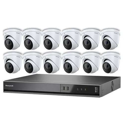 Honeywell HN35160204E125PK 35 Series Video Surveillance Kit with (12) 5MP Day-Night Ball Cameras and (1) 16-Channel NVR
