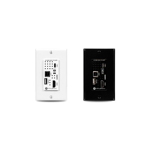 Atlona AT-OME-SW21-TX-WPC Wall Plate HDBaseT Transmitter for HDMI and USB-C with USB Hub