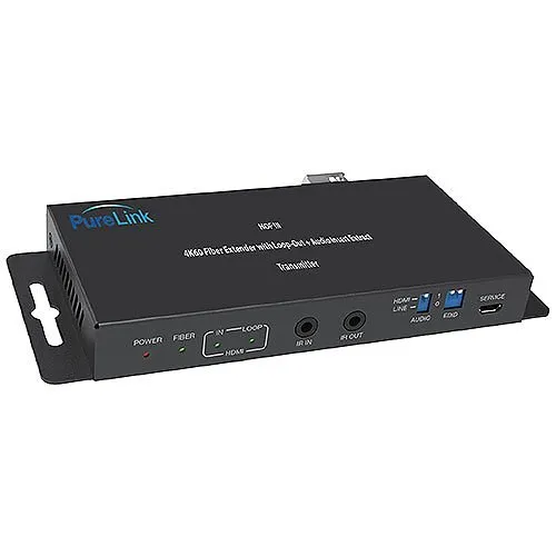 PureLink HOF III TX/RX 4K/60 4:4:4 Fiber Extender with Loop Out and Audio Insert/Extract